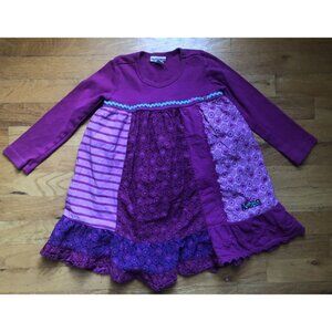 Naartjie Size 4 Patchwork Dress Magenta